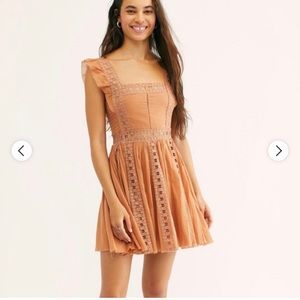 Orange Lace Free People Boho Dress